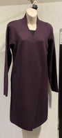 Toorallie Australian merino wool long line cardigan- Wildberry(471WY12)