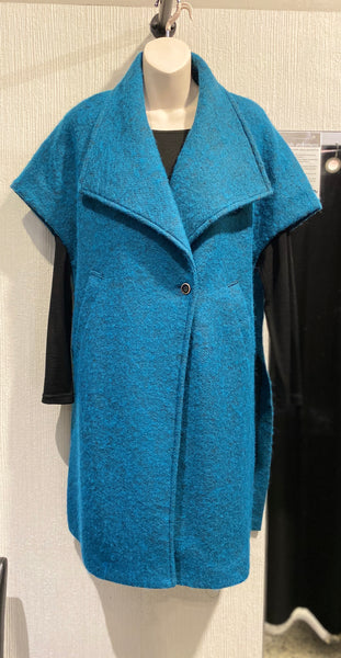 Faye Black Label - Teal wool combo coat(91302-140)