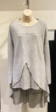 Elena Wang - Soft grey tunic top - (EW21121)